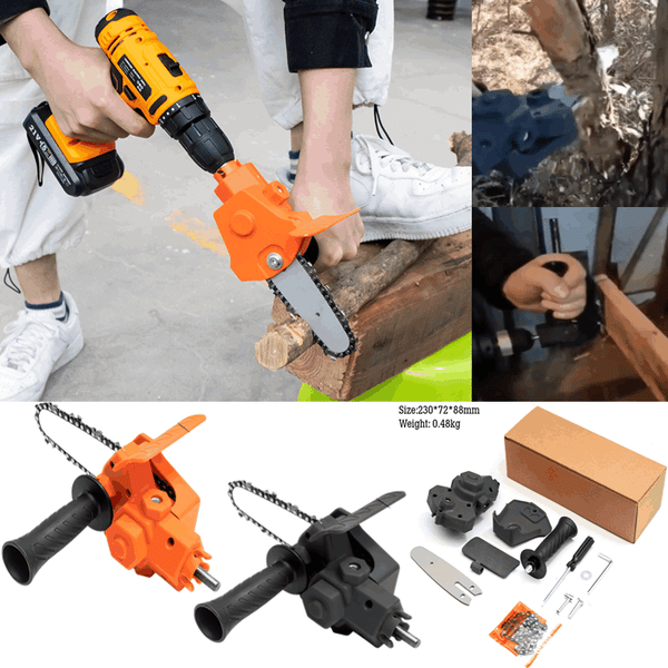 BowLift | ELECTRIC DRILL MODIFIED TO ELECTRIC CHAINSAW DRILL ATTACHMENT