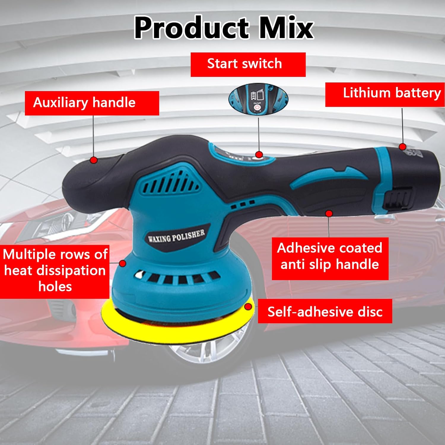 BowLift | Cordless Car Polisher with Dual Batteries and 8-Speed Control – Torvex