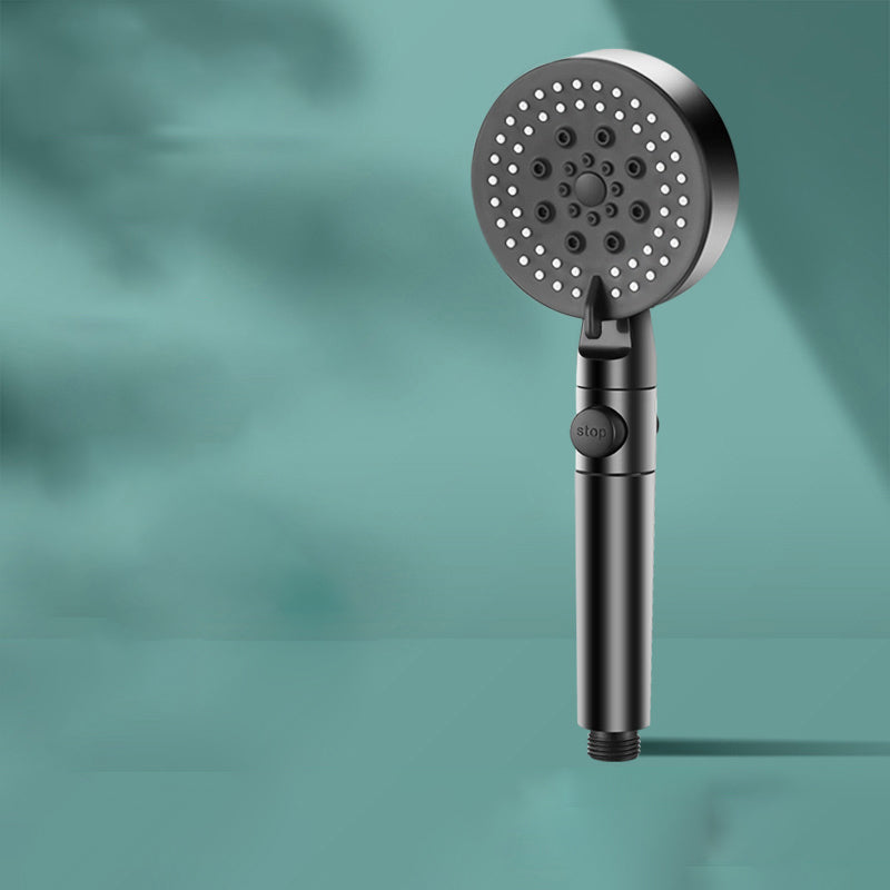 BowLift | Modern 6 Setting Shower Head Adjustable Spray Pattern Matt Black Round Shower Head