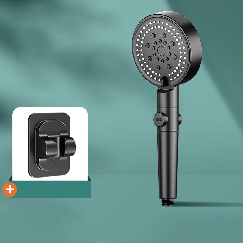 BowLift | Modern 6 Setting Shower Head Adjustable Spray Pattern Matt Black Round Shower Head