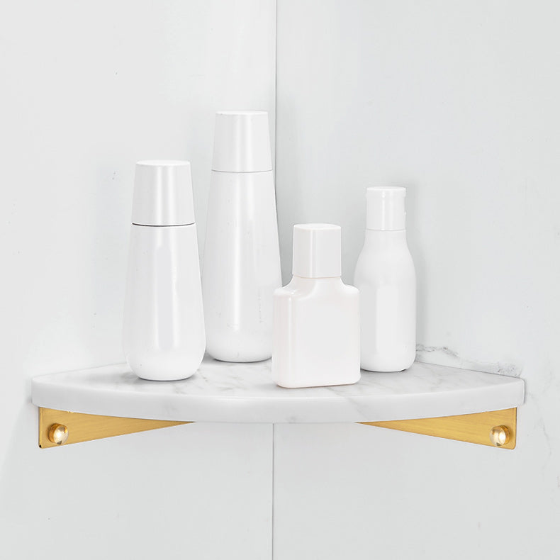 BowLift | 2-piece Bathroom Hardware Set Metal and Marble Bathroom Shelf Set
