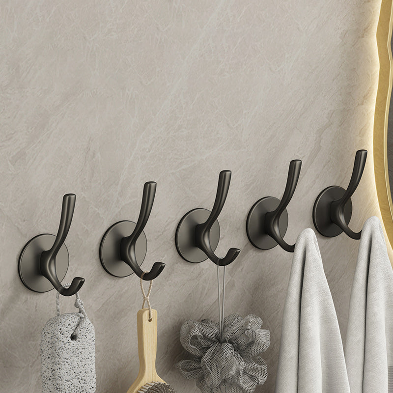 BowLift | 10-piece Bathroom Accessory Set Modern Matte Grey Bathrobe Hooks
