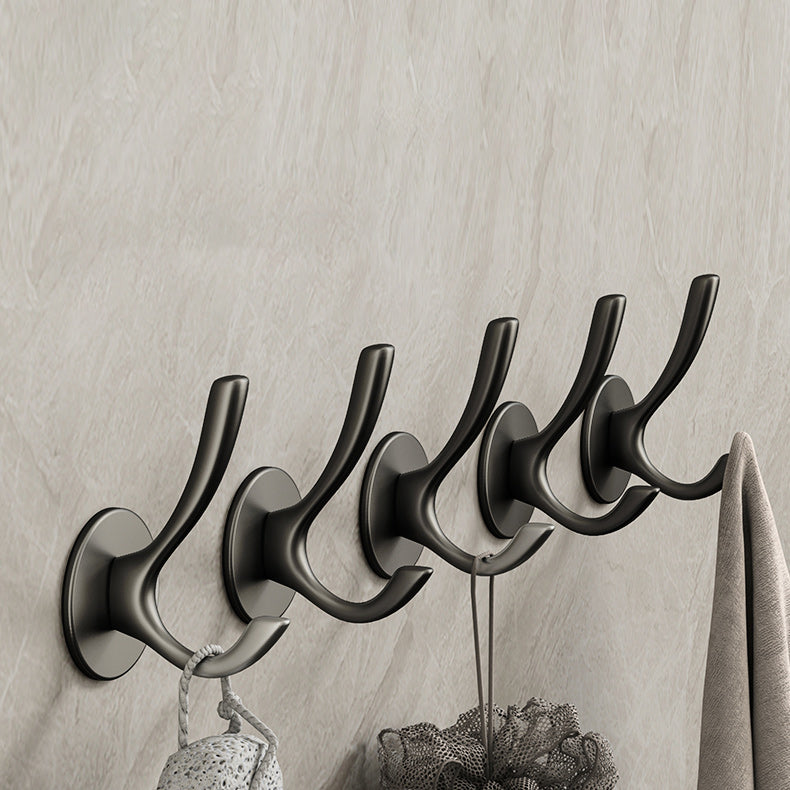 BowLift | 10-piece Bathroom Accessory Set Modern Matte Grey Bathrobe Hooks