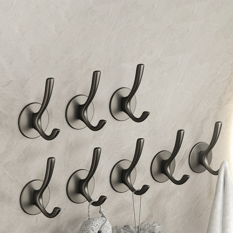 BowLift | 10-piece Bathroom Accessory Set Modern Matte Grey Bathrobe Hooks