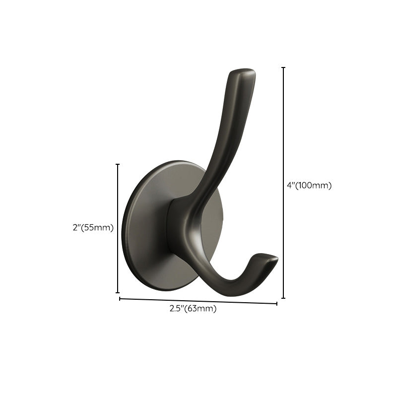 BowLift | 10-piece Bathroom Accessory Set Modern Matte Grey Bathrobe Hooks