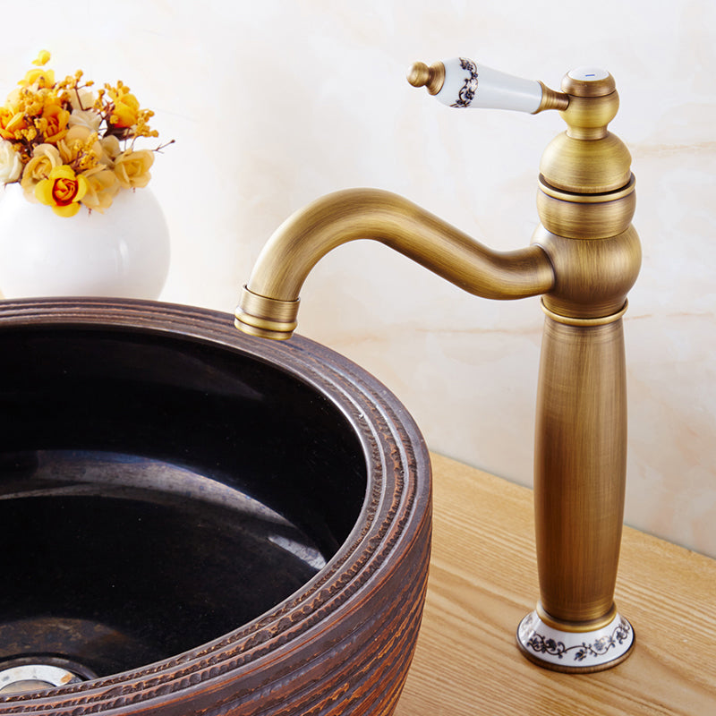 BowLift | Round Basin Faucet Bathroom Faucet Single Lever High Arc Basin Faucet