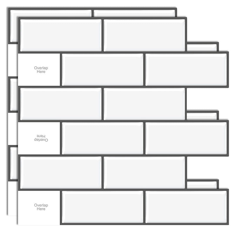 BowLift | Plastic Peel & Stick Subway Tile Modern Easy Peel & Stick Subway Tile