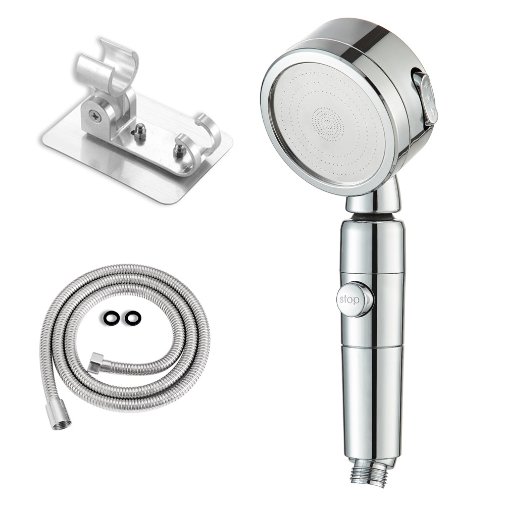BowLift | Contemporary 3 Jet Shower Head Adjustable Spray Pattern Rotatable Handheld Shower