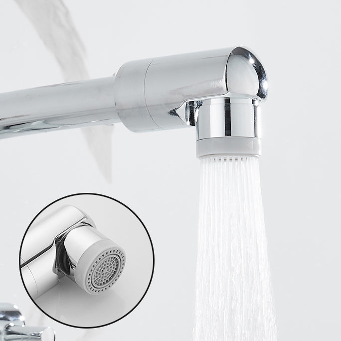 BowLift | Wall-mounted metal bathtub filler with low arc waterfall bathtub faucet