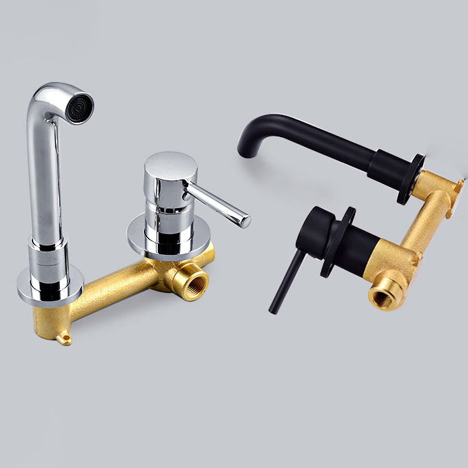 BowLift | Wall-mounted Metallic Bathtub Faucet Low Arc Pipe Bathtub Tap