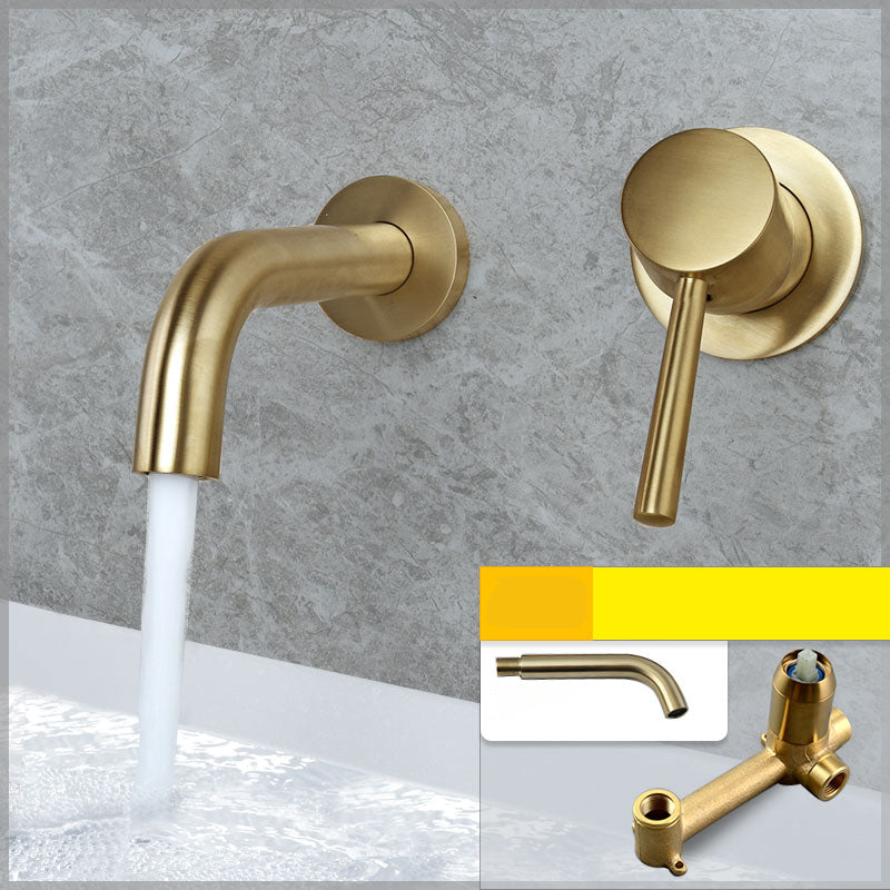 BowLift | Wall-mounted Metallic Bathtub Faucet Low Arc Pipe Bathtub Tap