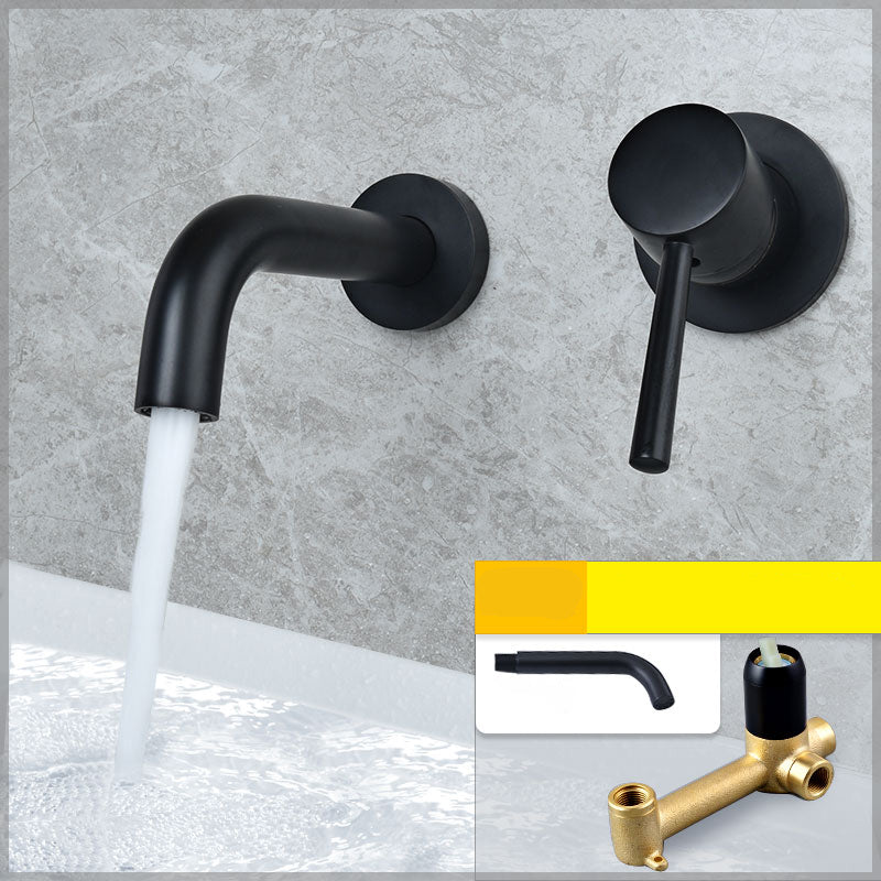 BowLift | Wall-mounted Metallic Bathtub Faucet Low Arc Pipe Bathtub Tap