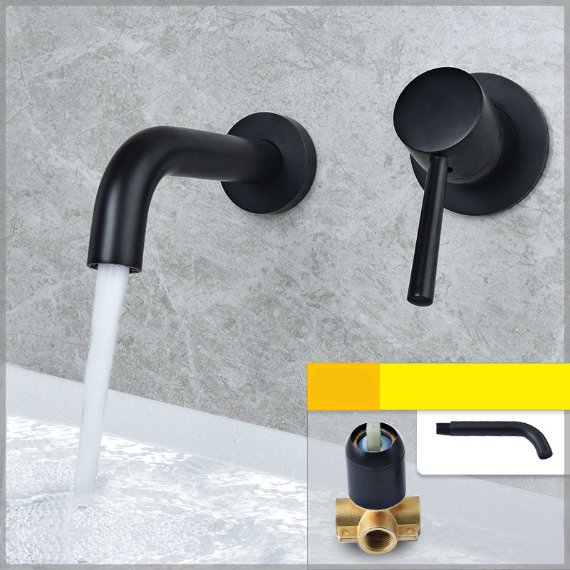 BowLift | Wall-mounted Metallic Bathtub Faucet Low Arc Pipe Bathtub Tap