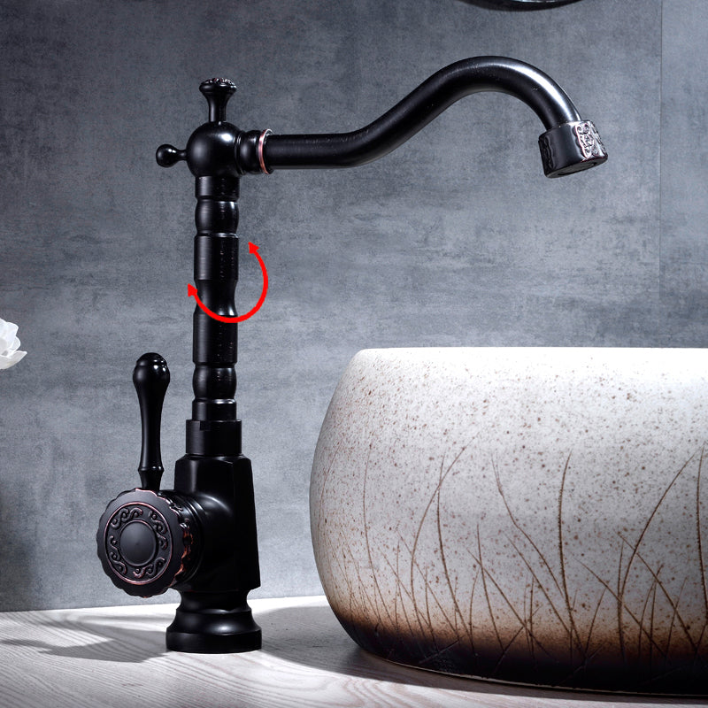 BowLift | Glam Style Sink Faucet with Swivable Spout and Lever Handle