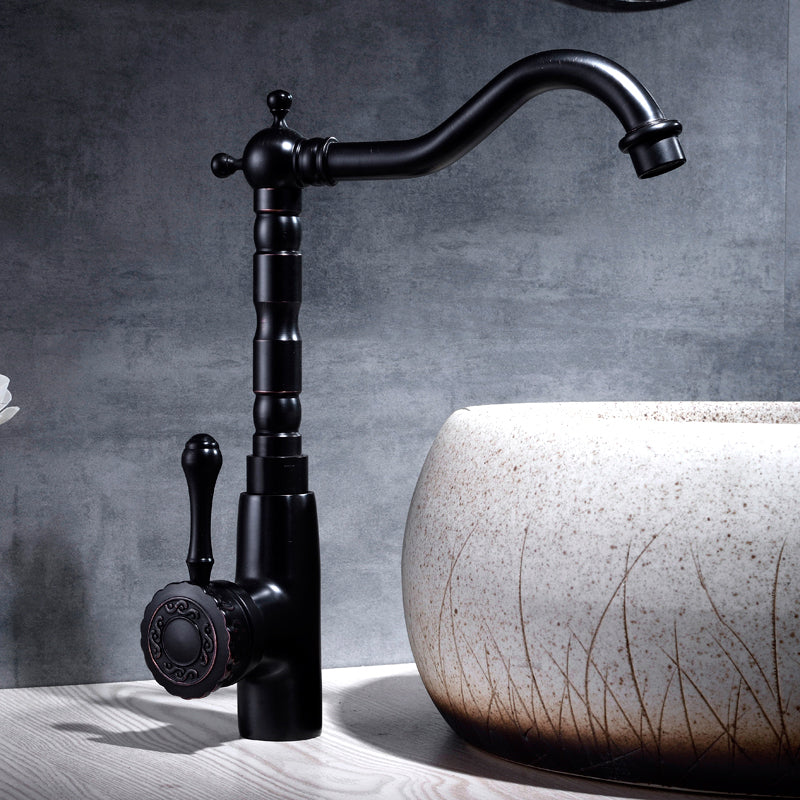 BowLift | Glam Style Sink Faucet with Swivable Spout and Lever Handle