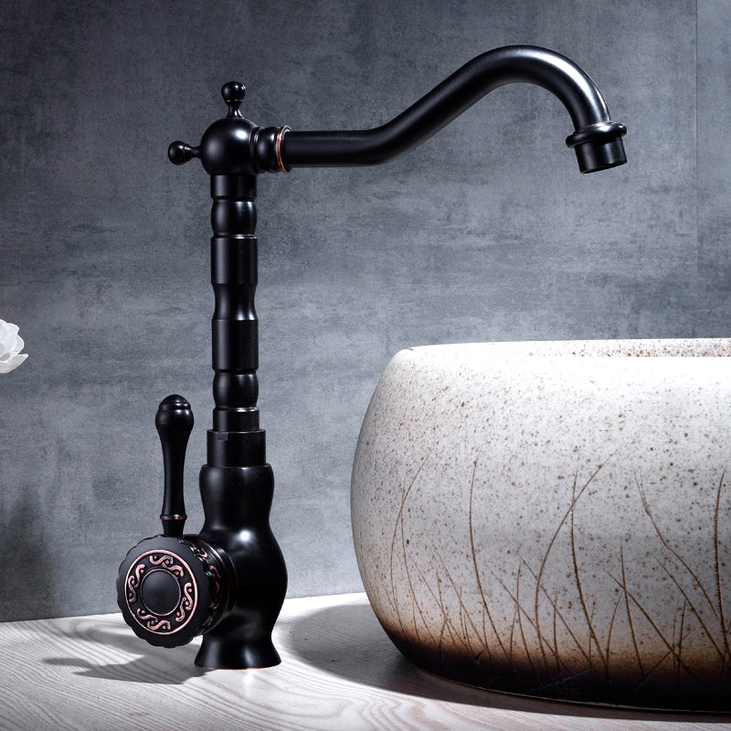 BowLift | Glam Style Sink Faucet with Swivable Spout and Lever Handle