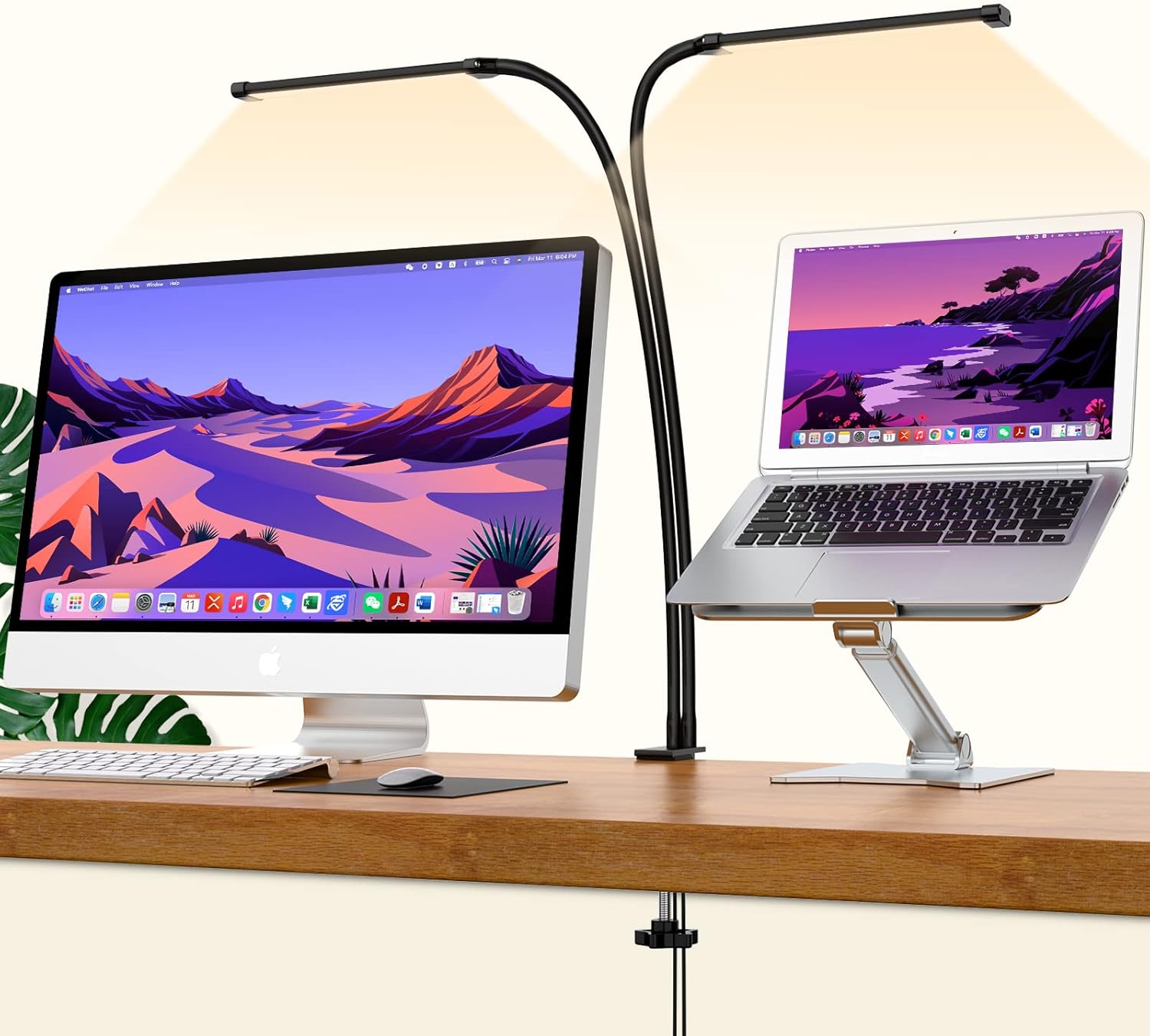 BowLift | 77 LED Desk Clamp Lamp with 70cm Flexible Gooseneck – Ravien