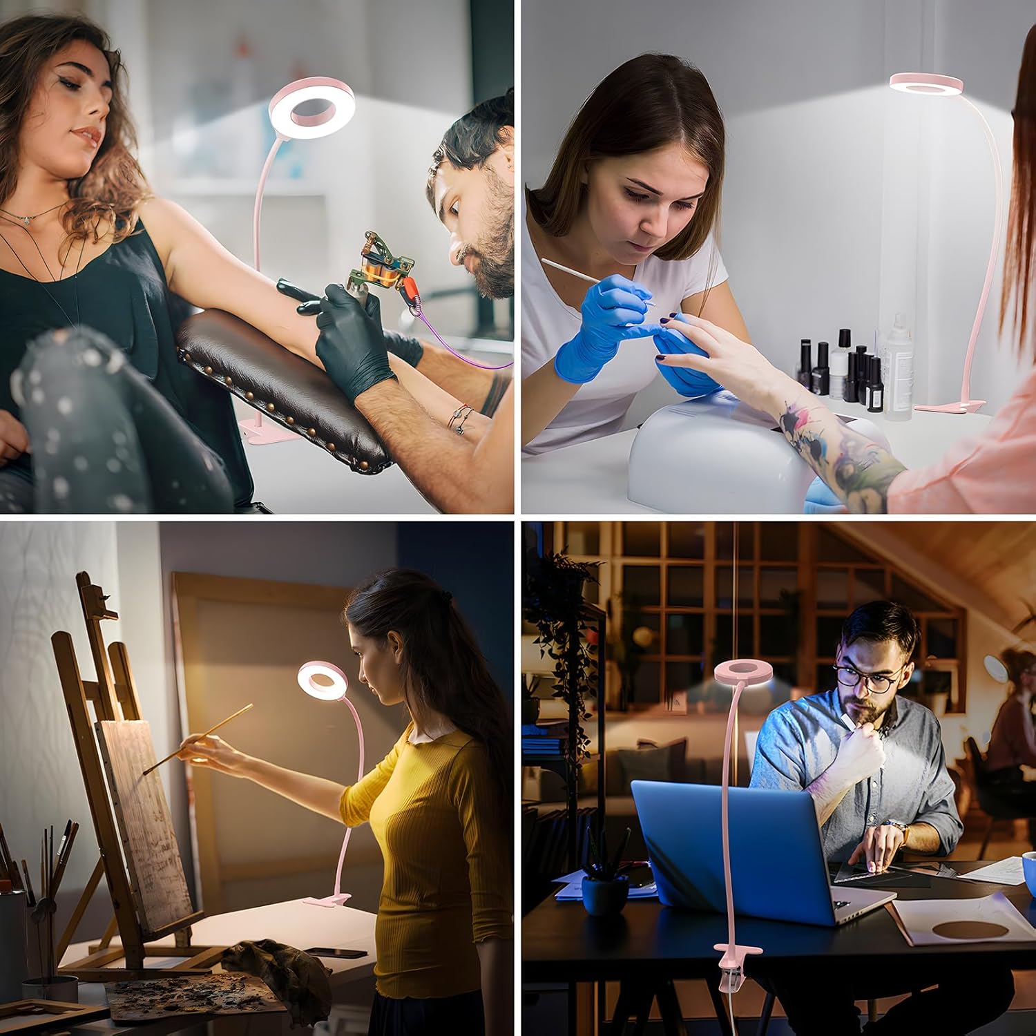 BowLift | 3 Colour Modes LED Desk Clamp Lamp with & Flexible Gooseneck – Selvara (1+1 FREE)