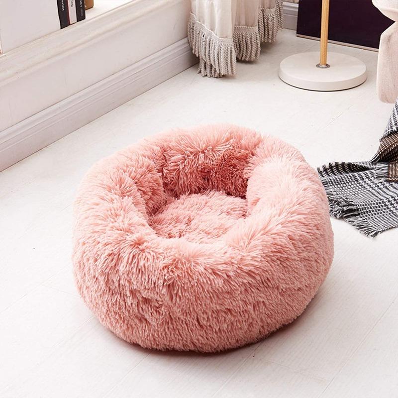 BowLift | PawNest Calming Donut Cat Bed | Round Plush Nest | Stress-Reducing & Cozy | Perfect for Cats & Small Dogs