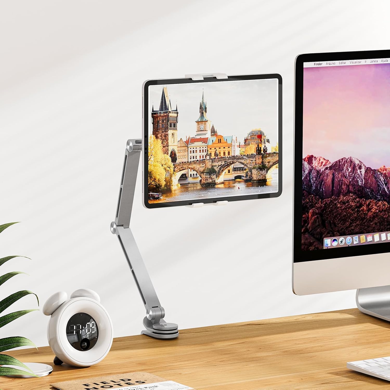 BowLift | Adjustable Aluminum Tablet Desk Stand with 360° Rotation – Movaro