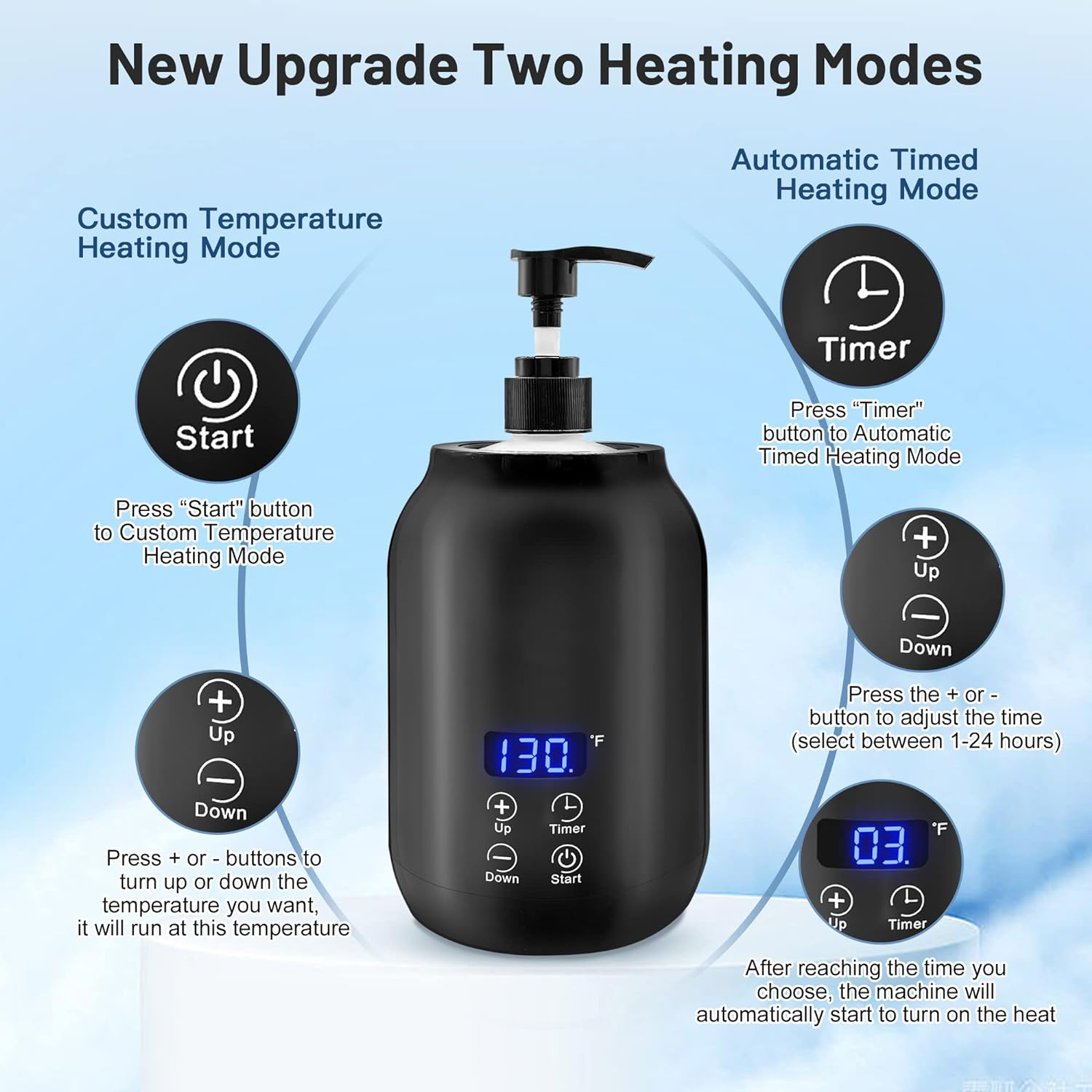 BowLift | Professional Portable Electric Massage Oil Warmer – Fast Heating & Digital Control