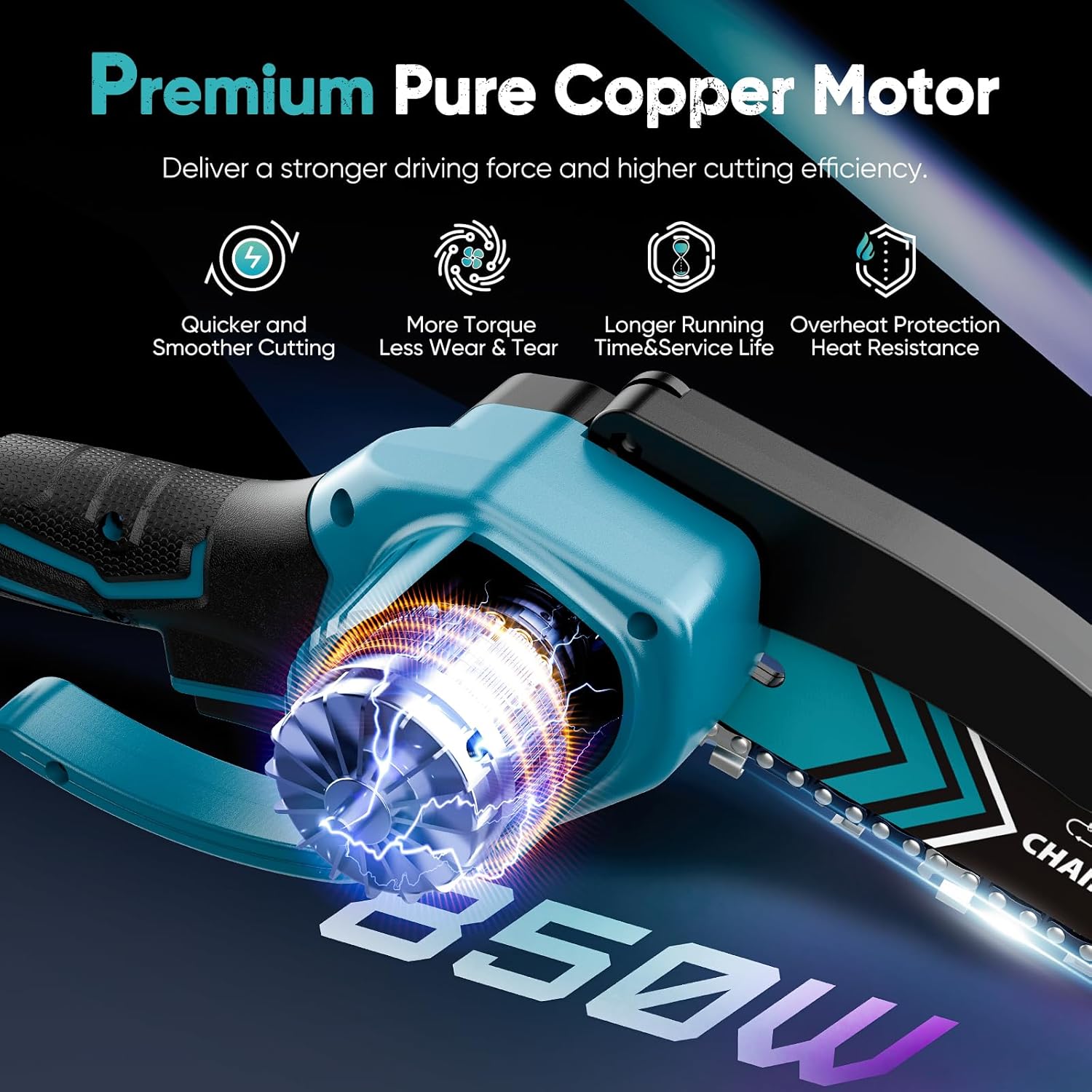 BowLift | Cordless Mini Chainsaw 6 Inch with LED Light & 21V Battery – TimberCut