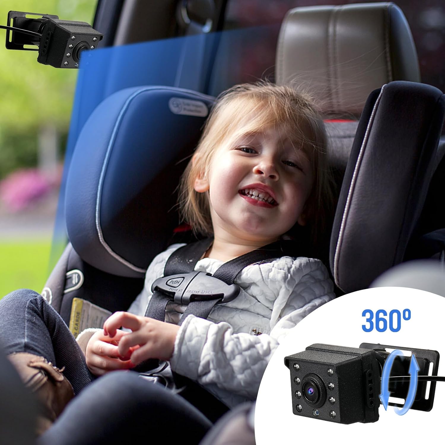 BowLift | Baby Car Mirror with 1080P Camera & 4.3'' Screen – Solvian