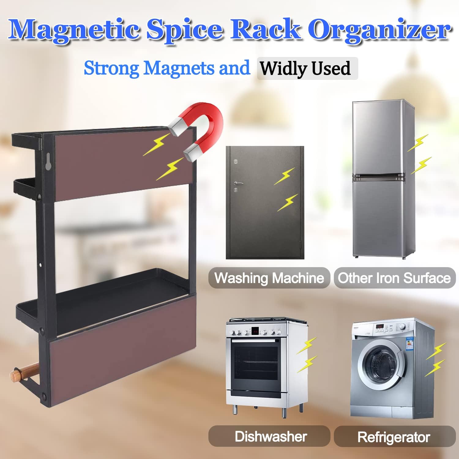 BowLift | Magnetic Fridge Spice Rack with Paper Towel Holder – Oryden