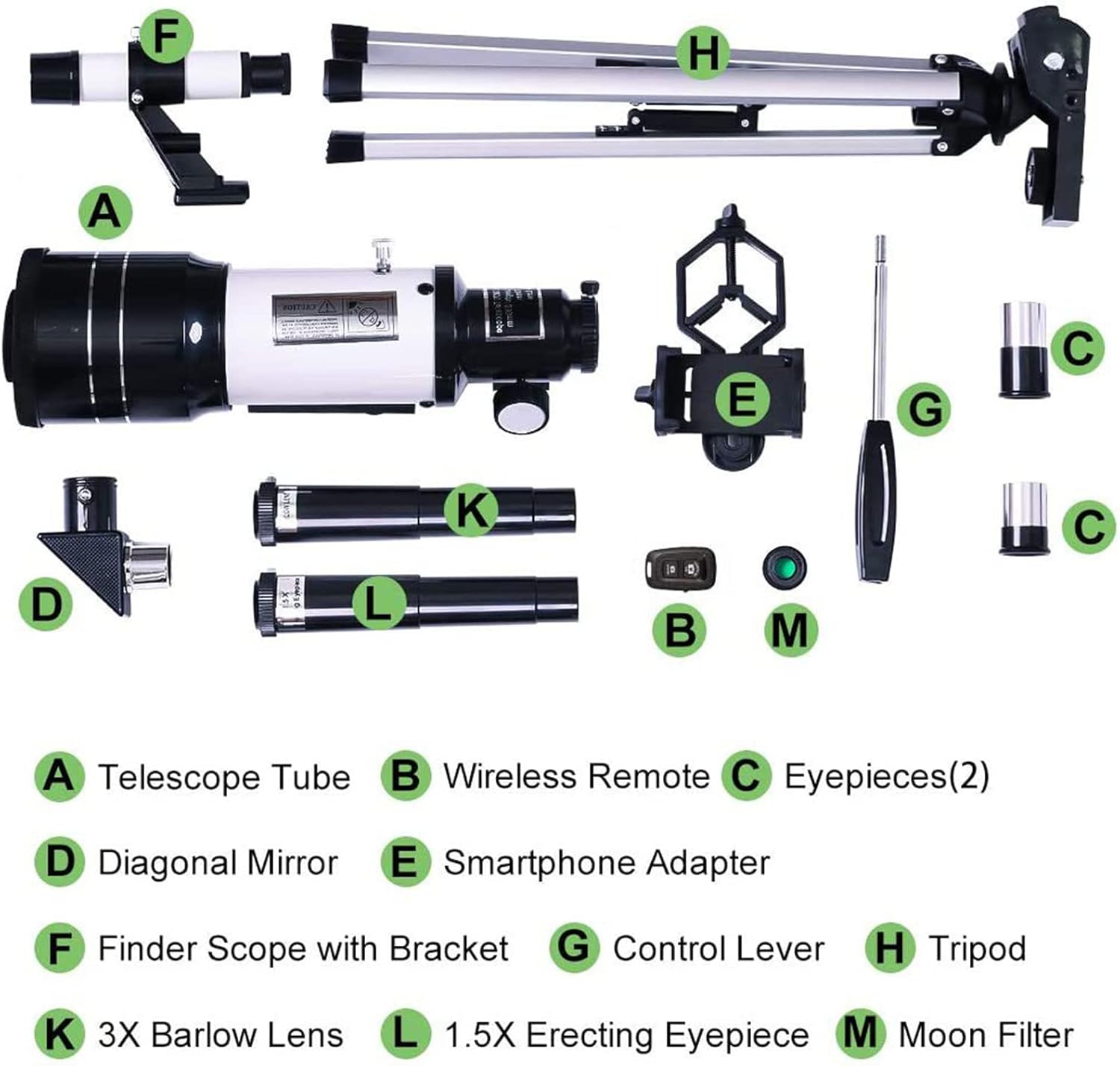 BowLift | Professional Astronomical Telescope | 70mm Aperture, 300mm Focal Length & Easy Setup for Stargazing and Nature Exploration