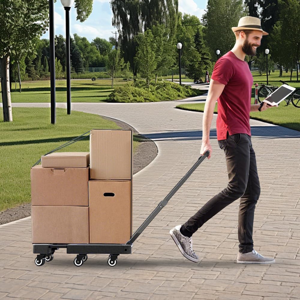 BowLift | 6-Wheel Folding Hand Truck with 227 kg Capacity & Telescopic Handle – LoadMaster