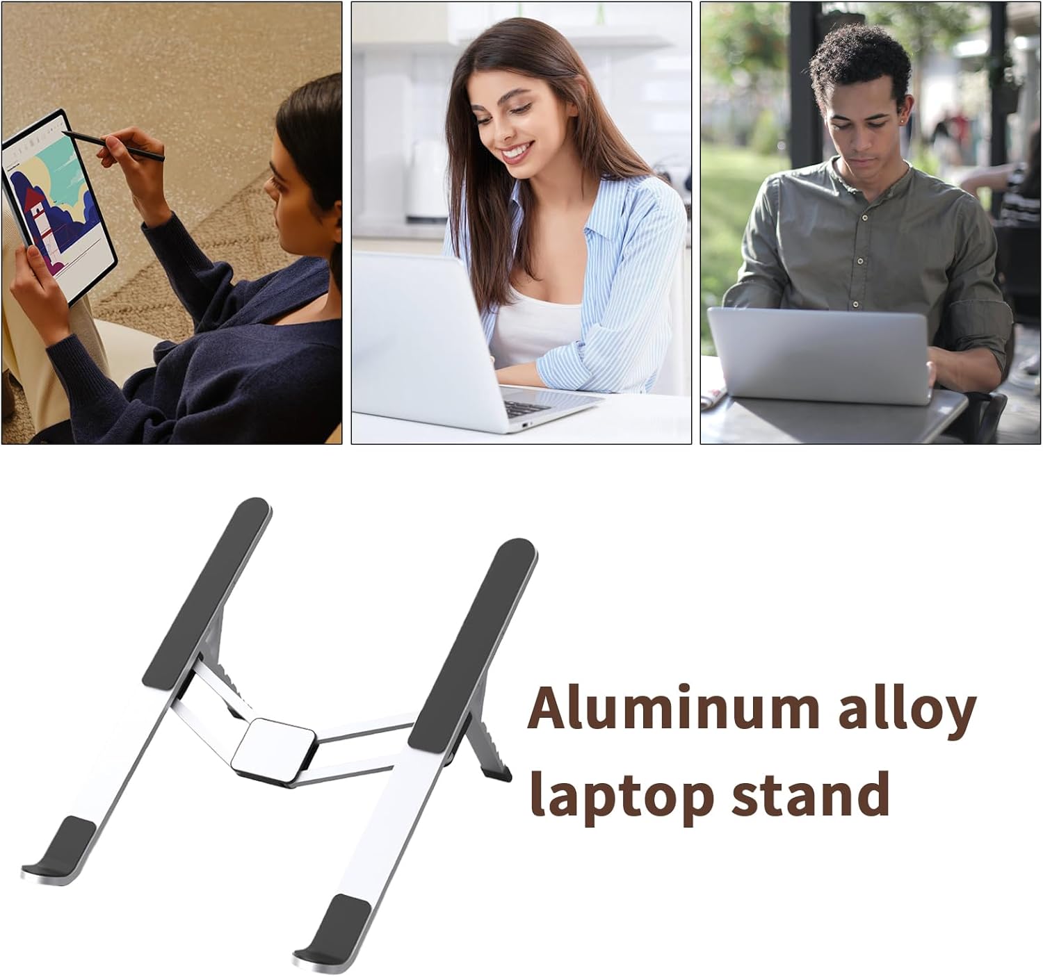 BowLift | Adjustable Laptop Stand – Foldable Cooling Notebook Mount for Office & Travel – Orvane