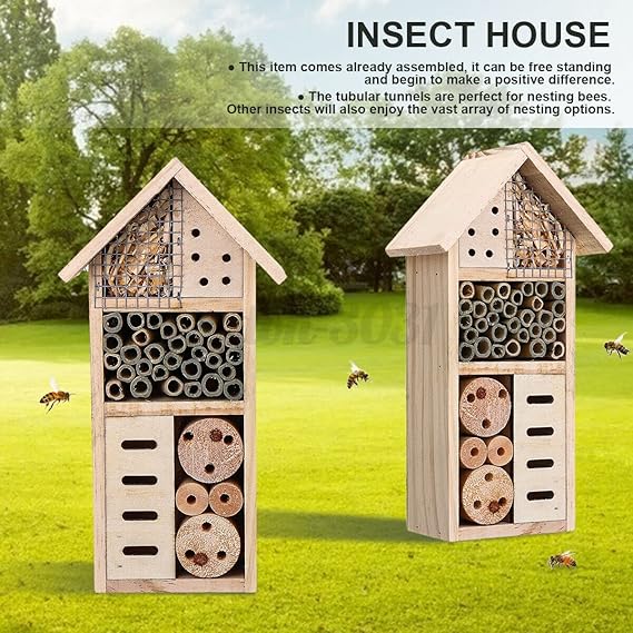 BowLift | Insect house made of wood – Bee and insect friendly habitat for garden and terrace