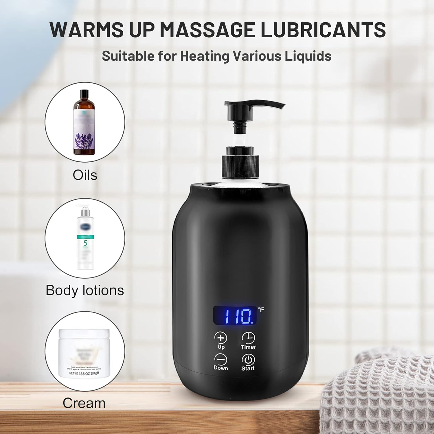 BowLift | Professional Portable Electric Massage Oil Warmer – Fast Heating & Digital Control