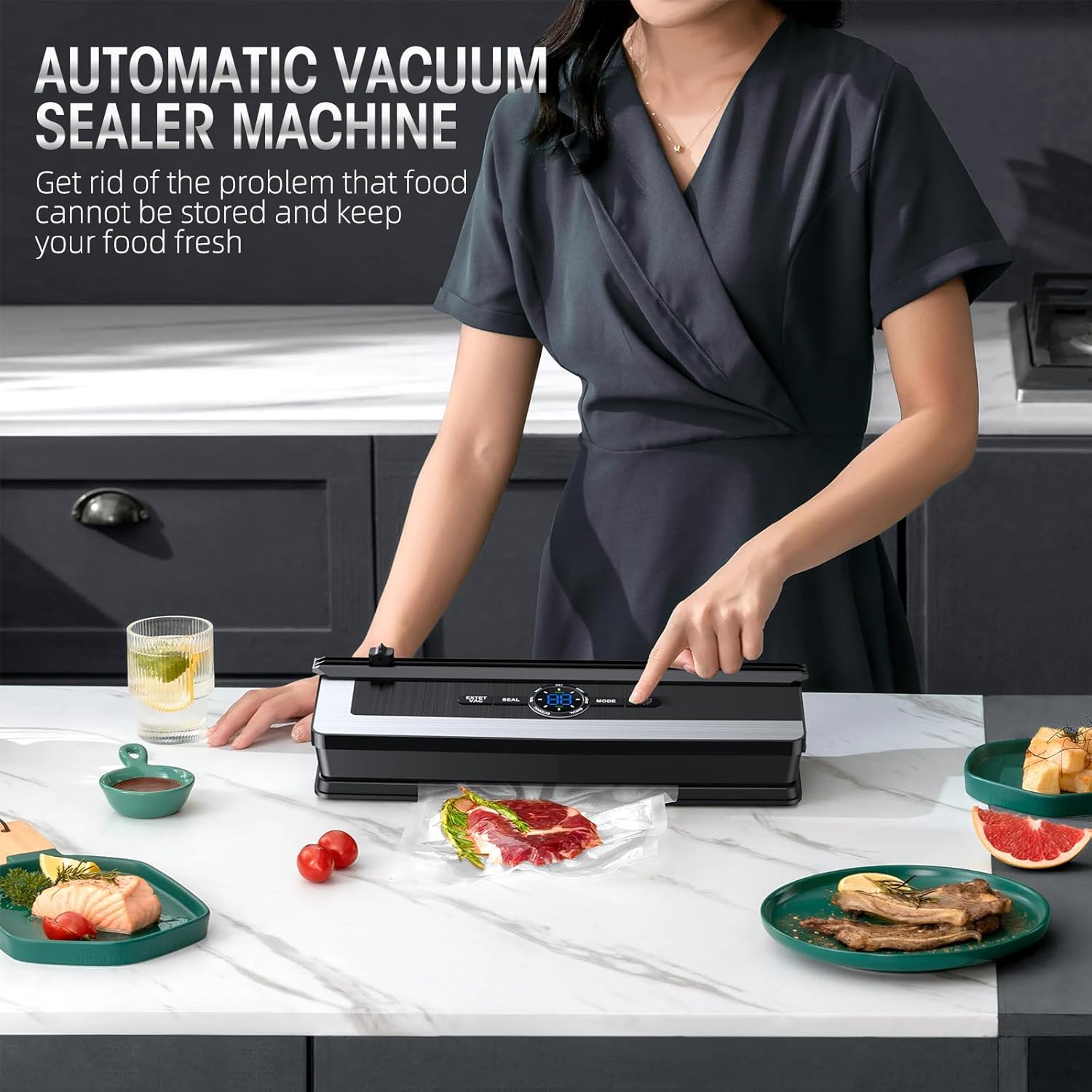BowLift | 8-in-1 Vacuum Sealer with Built-in Cutter