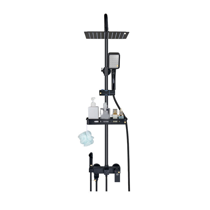 BowLift | Shower System Wall Mount Adjustable Spray Pattern Shower Arm Shower Set with Shower Hose