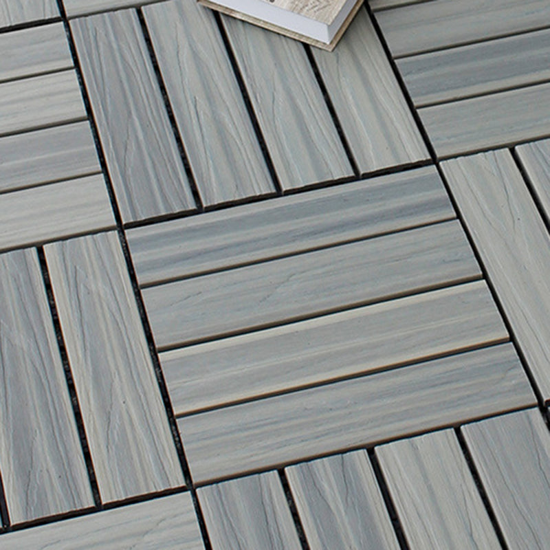 BowLift | 12" X 12" 4-Slat Square PVC Floor Tiles With Interlocking Installation Floor Plates Tiles