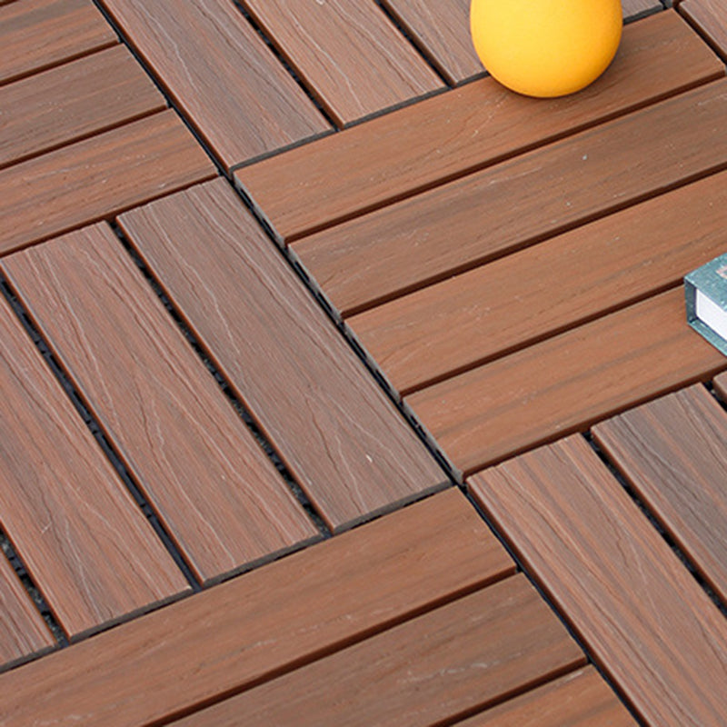 BowLift | 12" X 12" 4-Slat Square PVC Floor Tiles With Interlocking Installation Floor Plates Tiles