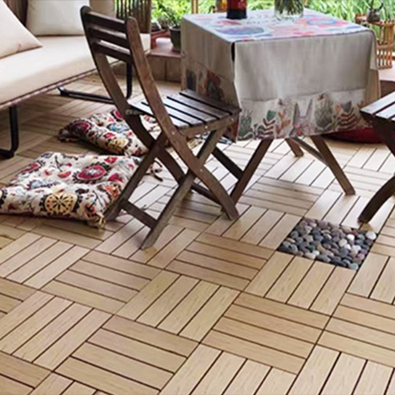 BowLift | Composite Plank Tiles Striped Pattern Square Deck Flooring Outdoor Patio
