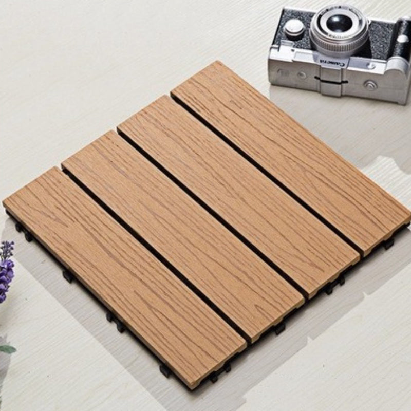 BowLift | Composite Plank Tiles Striped Pattern Square Deck Flooring Outdoor Patio