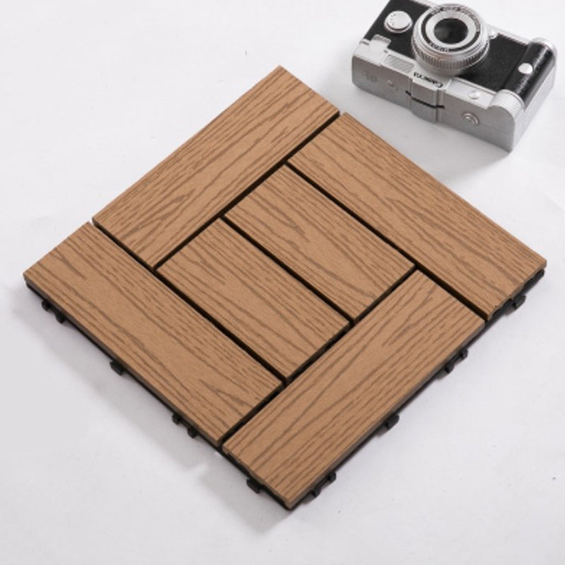 BowLift | Composite Plank Tiles Striped Pattern Square Deck Flooring Outdoor Patio