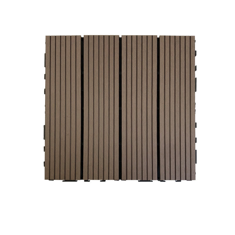 BowLift | Composite Square Patio Tiles Interlocking Striped Pattern Patio Floor Tiles