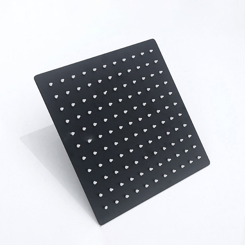 BowLift | Black Square Fixed Shower Head Modern Style Wall Mounted Shower Head