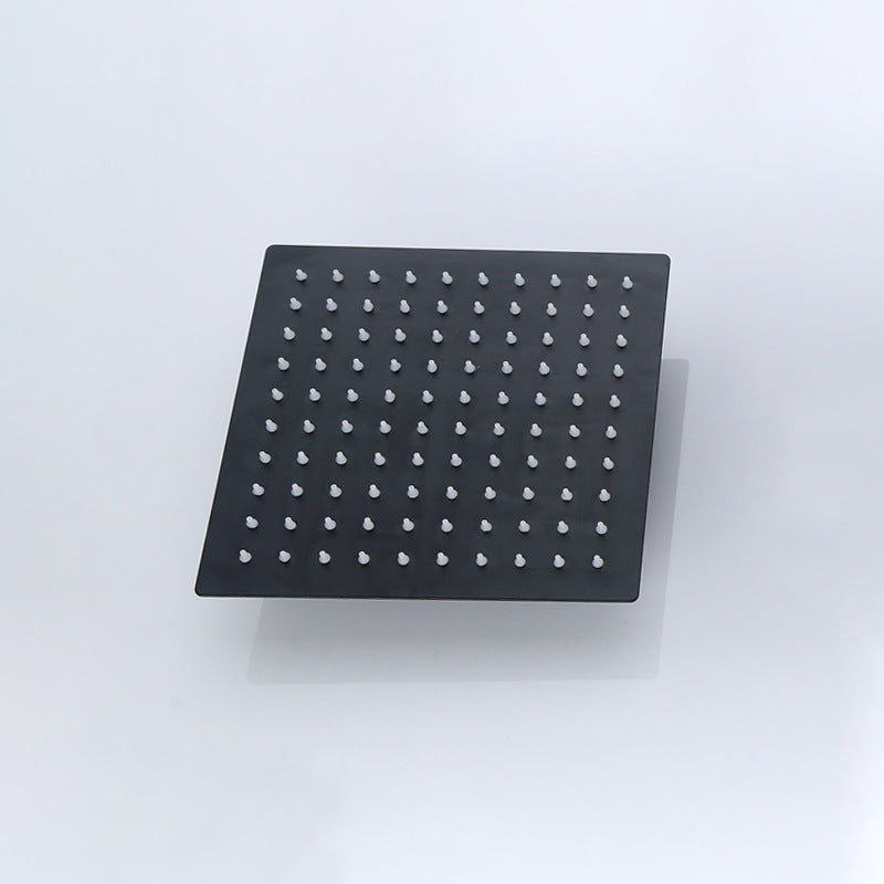 BowLift | Black Square Fixed Shower Head Modern Style Wall Mounted Shower Head