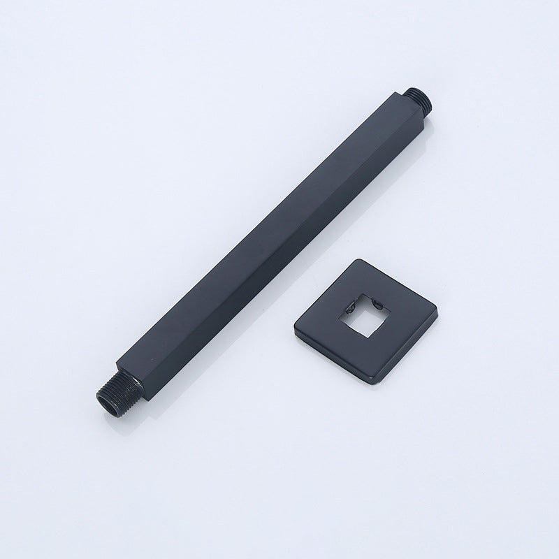 BowLift | Black Square Fixed Shower Head Modern Style Wall Mounted Shower Head