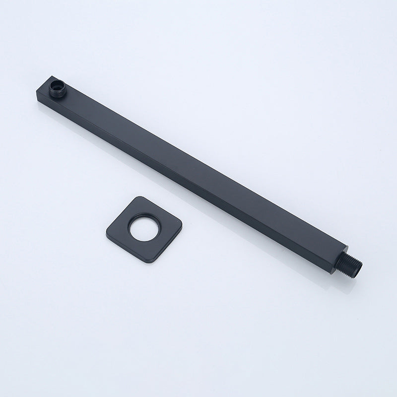 BowLift | Black Square Fixed Shower Head Modern Style Wall Mounted Shower Head