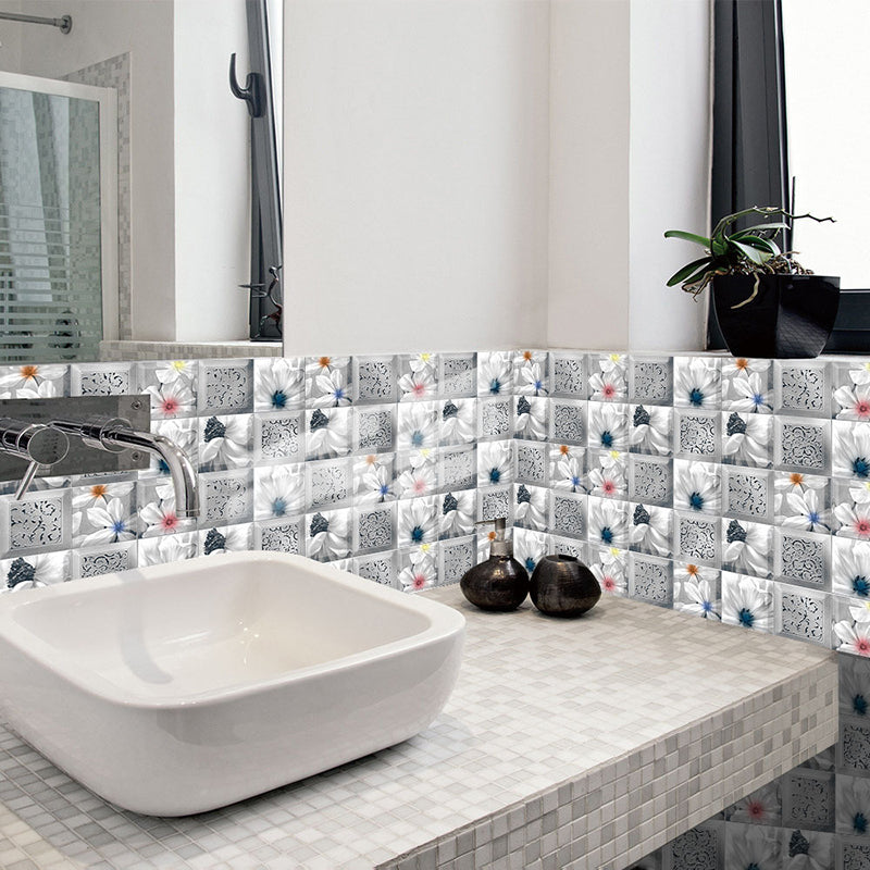 BowLift | Plastic Peel and Stick Backsplash Tile Square Wallpaper with waterproof