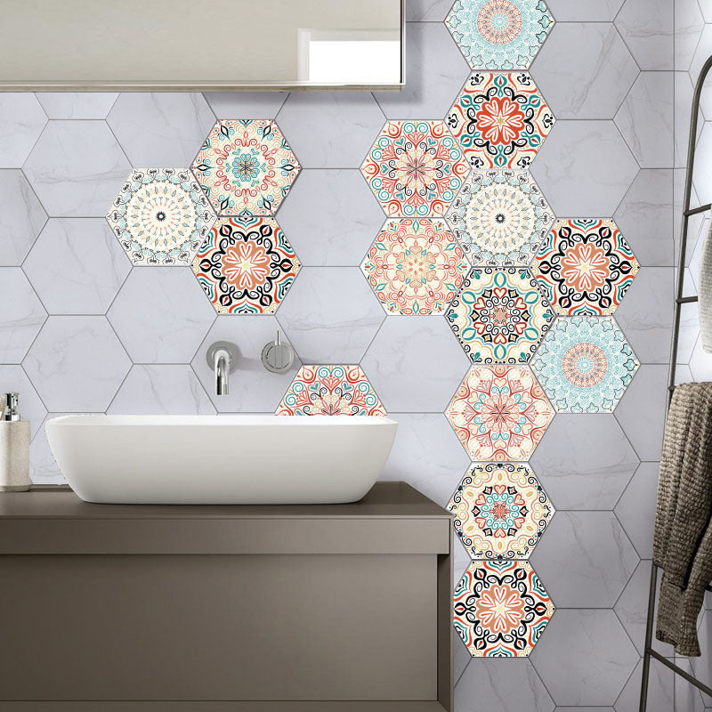 BowLift | Plastic Mosaic Tile Wallpaper Hexagonal for Stick-On and Removable Back Wall Tile
