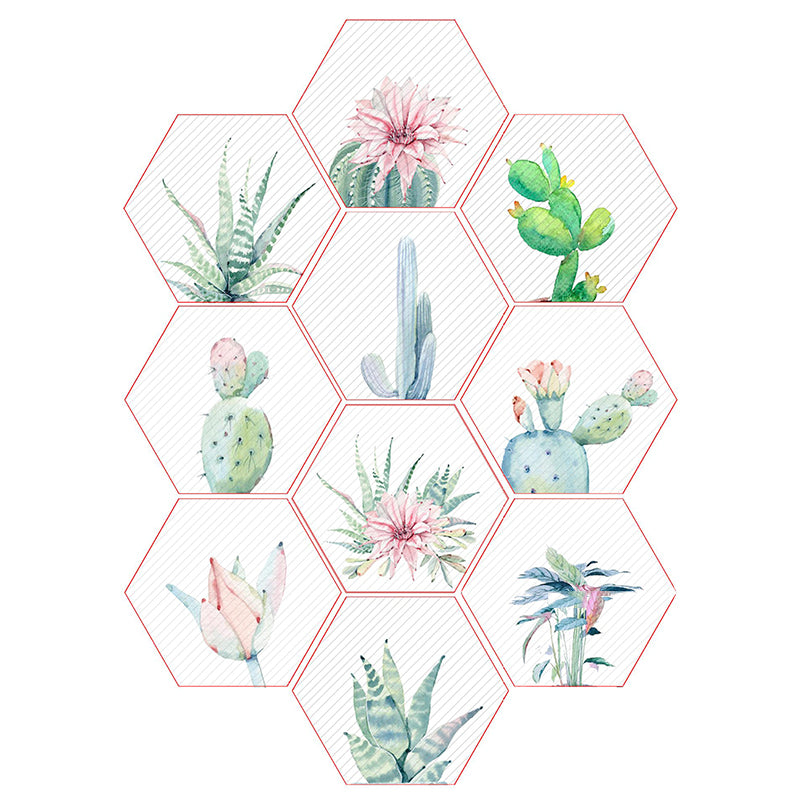 BowLift | Plastic Mosaic Tile Wallpaper Hexagonal for Stick-On and Removable Back Wall Tile