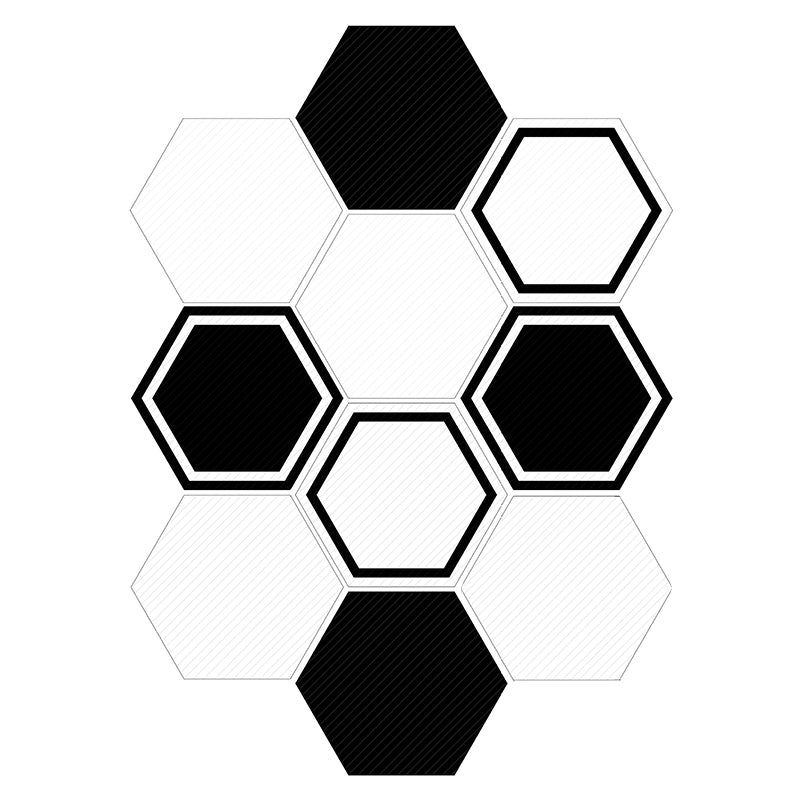 BowLift | Plastic Mosaic Tile Wallpaper Hexagonal for Stick-On and Removable Back Wall Tile