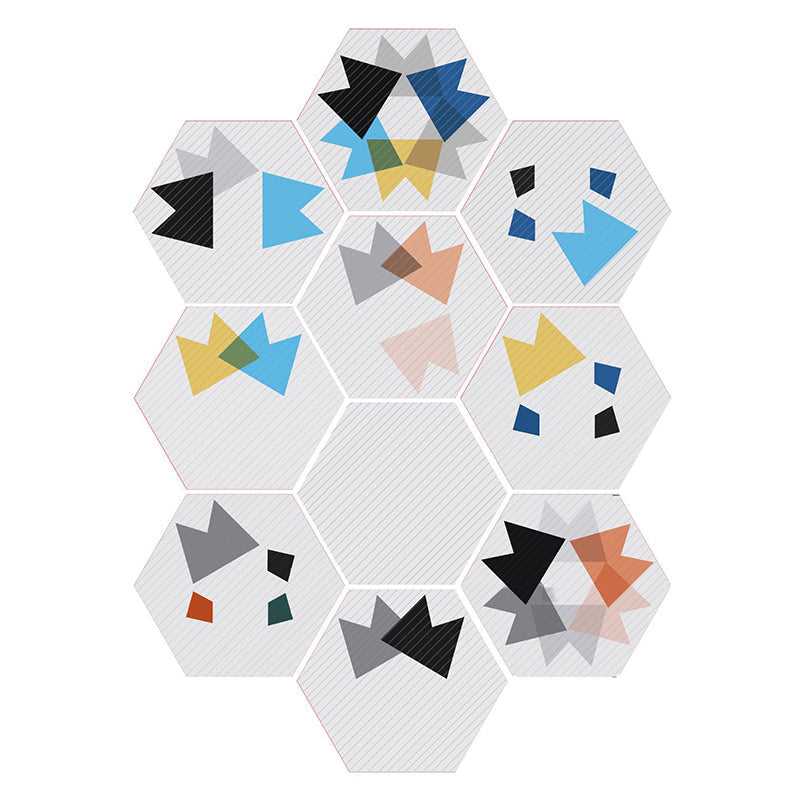BowLift | Plastic Mosaic Tile Wallpaper Hexagonal for Stick-On and Removable Back Wall Tile